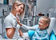 boy at his pediatric dental office