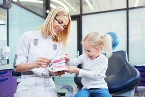 child learning about pediatric dentistry 